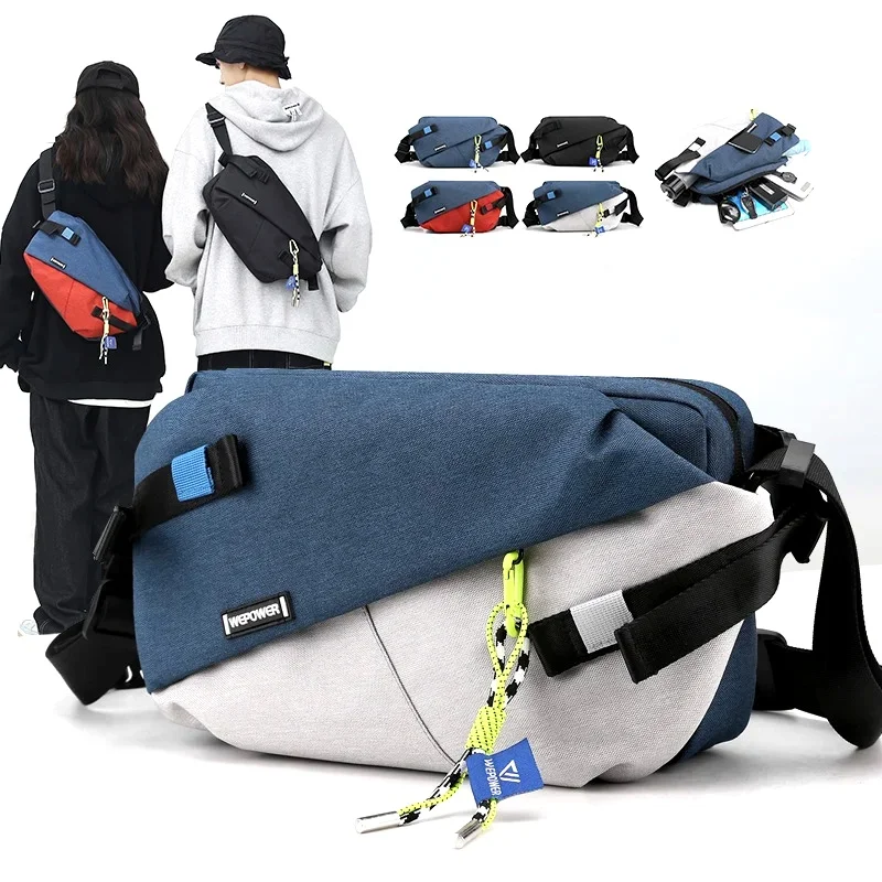 

High Quality Nylon Panelled Waist Packs 2026 New Brand Unisex Chest Pack Casual Outdoor Travel Crossbody Bag Men Wasit Belt Bags
