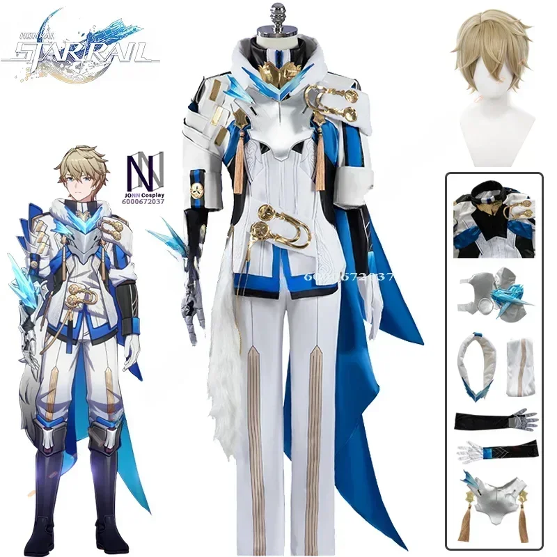 

Honkai Star Rail Gepard Cosplay Costume Wig Game Uniform Jarilo-VI Silvermane Guard Belobog Halloween Party Outfit for Women Men