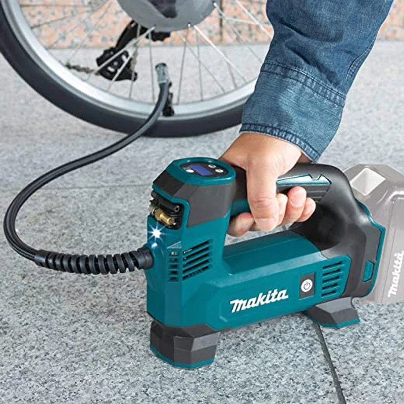 Imagem -06 - Inflator sem Fio do Pneu do Íon do Lítio do Makita-dmp180z 18v Bomba Elétrica Portátil para o Carro e a Motocicleta