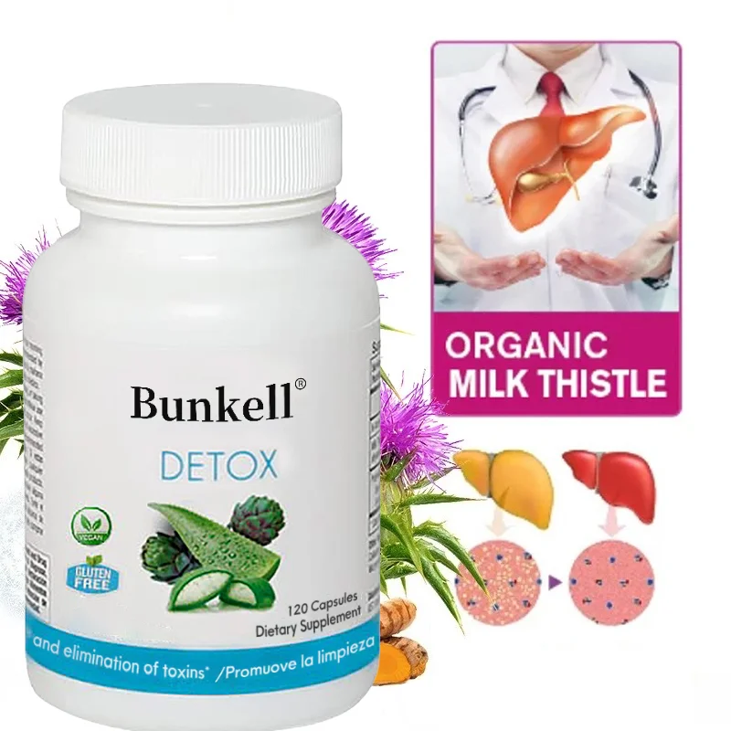 

Milk Thistle Extract Capsules, Herbal Liver Support Supplement, Antioxidant Body Cleanse, Promote Digestive & Immune Health