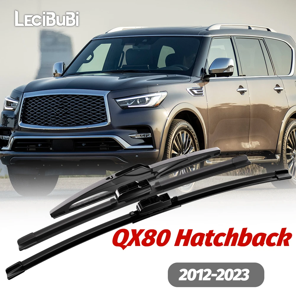 1 Juego de limpiaparabrisas delantero y trasero, limpiaparabrisas para Infiniti QX80 Hatchback 2012-2023 2013 2014 2015 2016 2017 2018