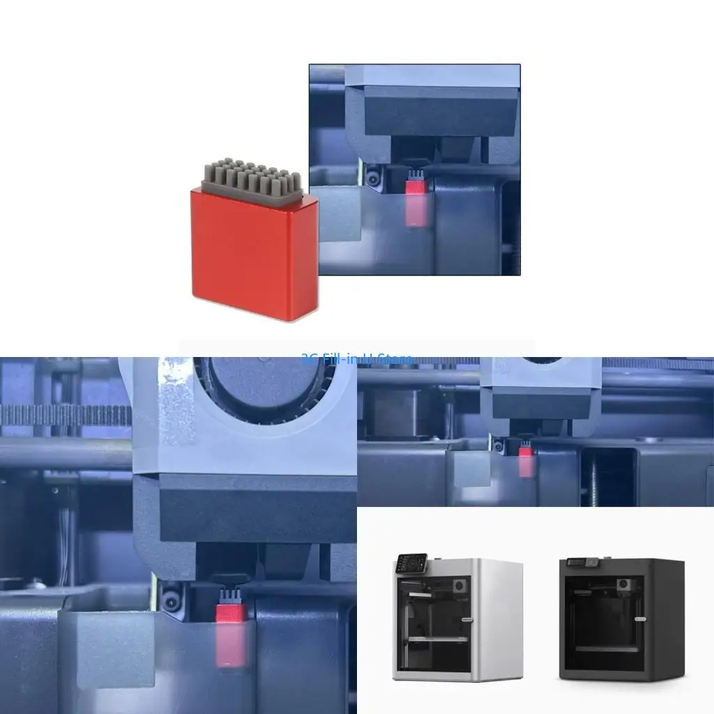 

G8TA Silicone Brush Wiper Silicone Brush Nozzle Printer Nozzle Cleaner Tool Cleaning Brush for Lab P1 P1S Printer