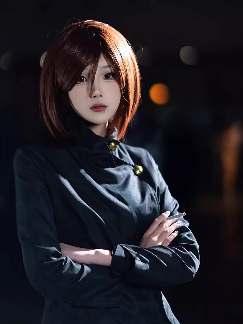 Disfraz de Cosplay de Jujutsu Kaisen Shoko Ieiri para mujer y niña, uniforme de Anime, traje de cómic Con peluca