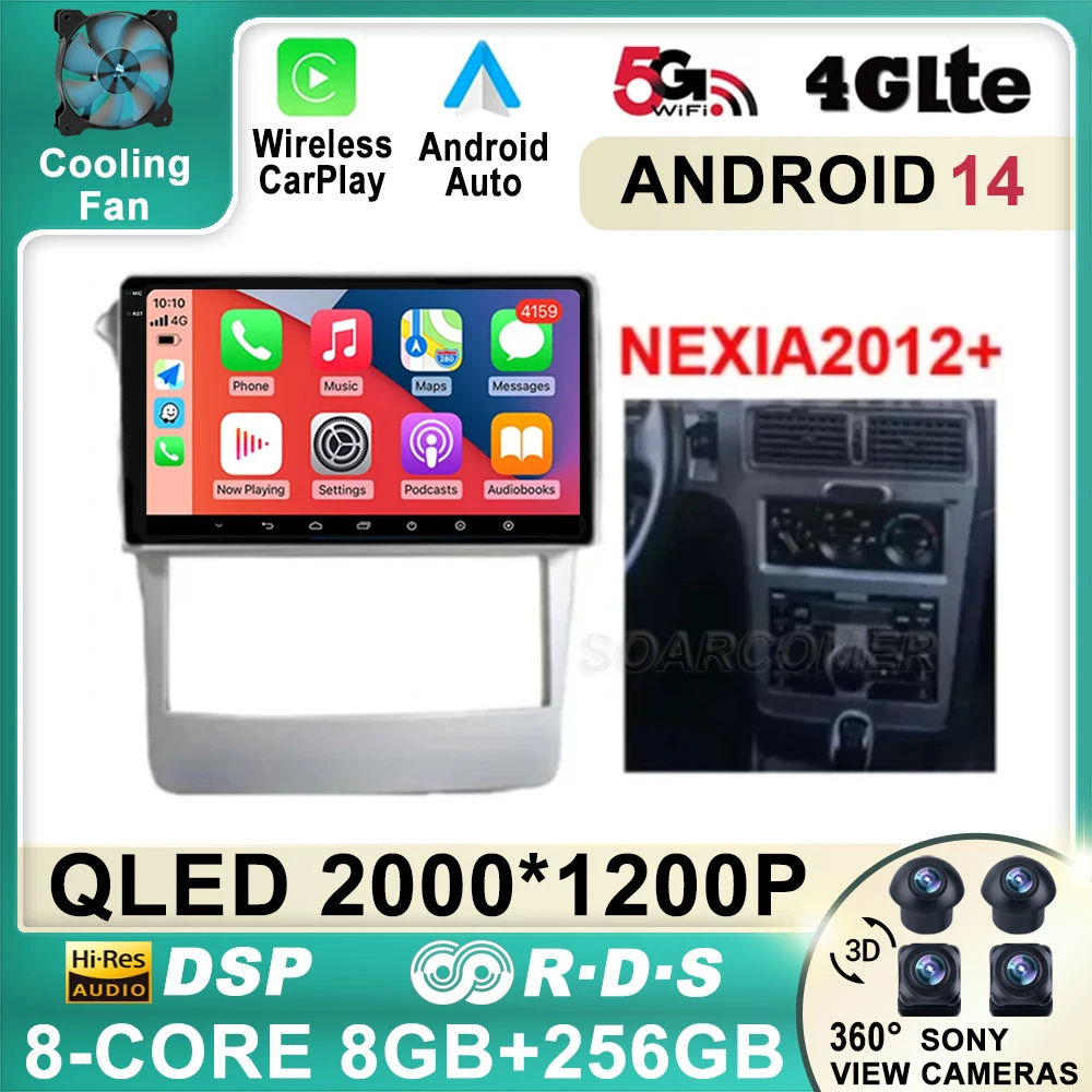 

Android 14 Car Radio Multimedia For Chevrolet Nexia 2012 2013 Video Player Navigation GPS 360 Camera Android Auto Carplay 4G BT