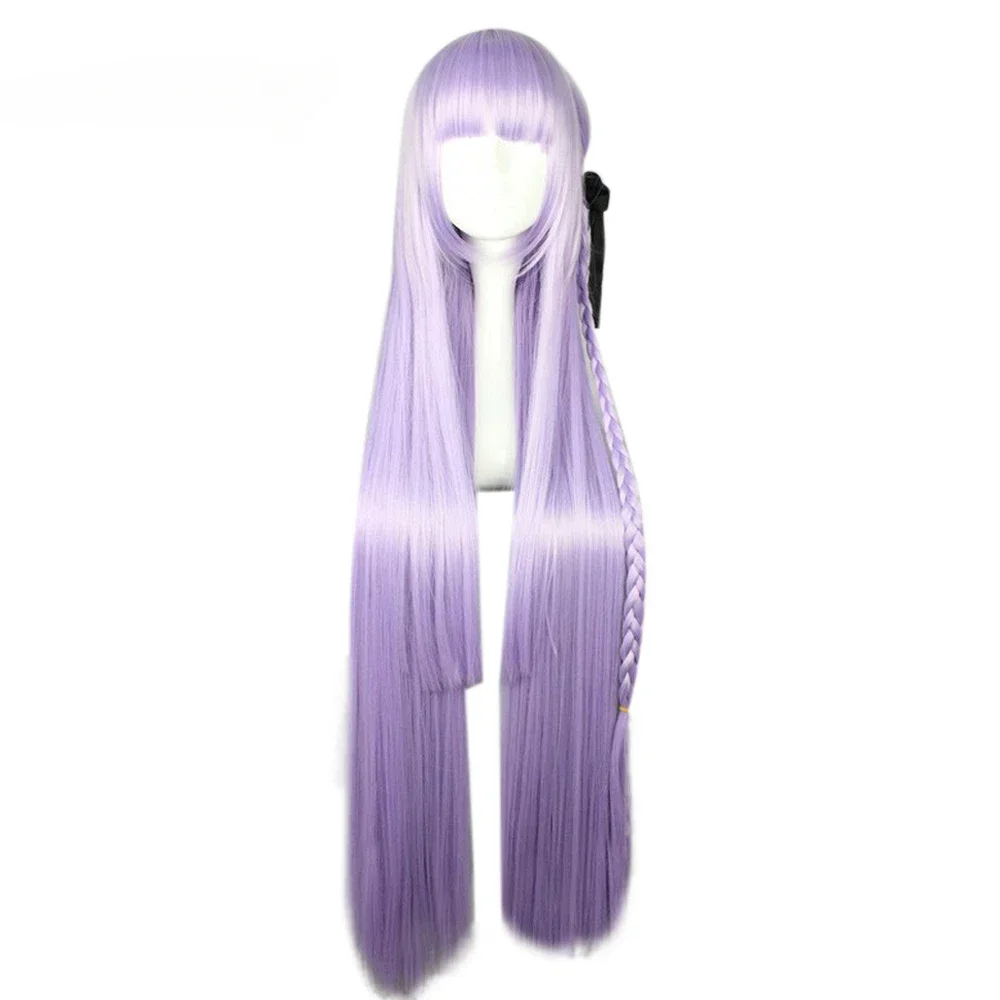 Dangan Ronpa Kyouko Kirigiri Purple Cosplay Wig Long Straight Synthetic Hair Wigs
