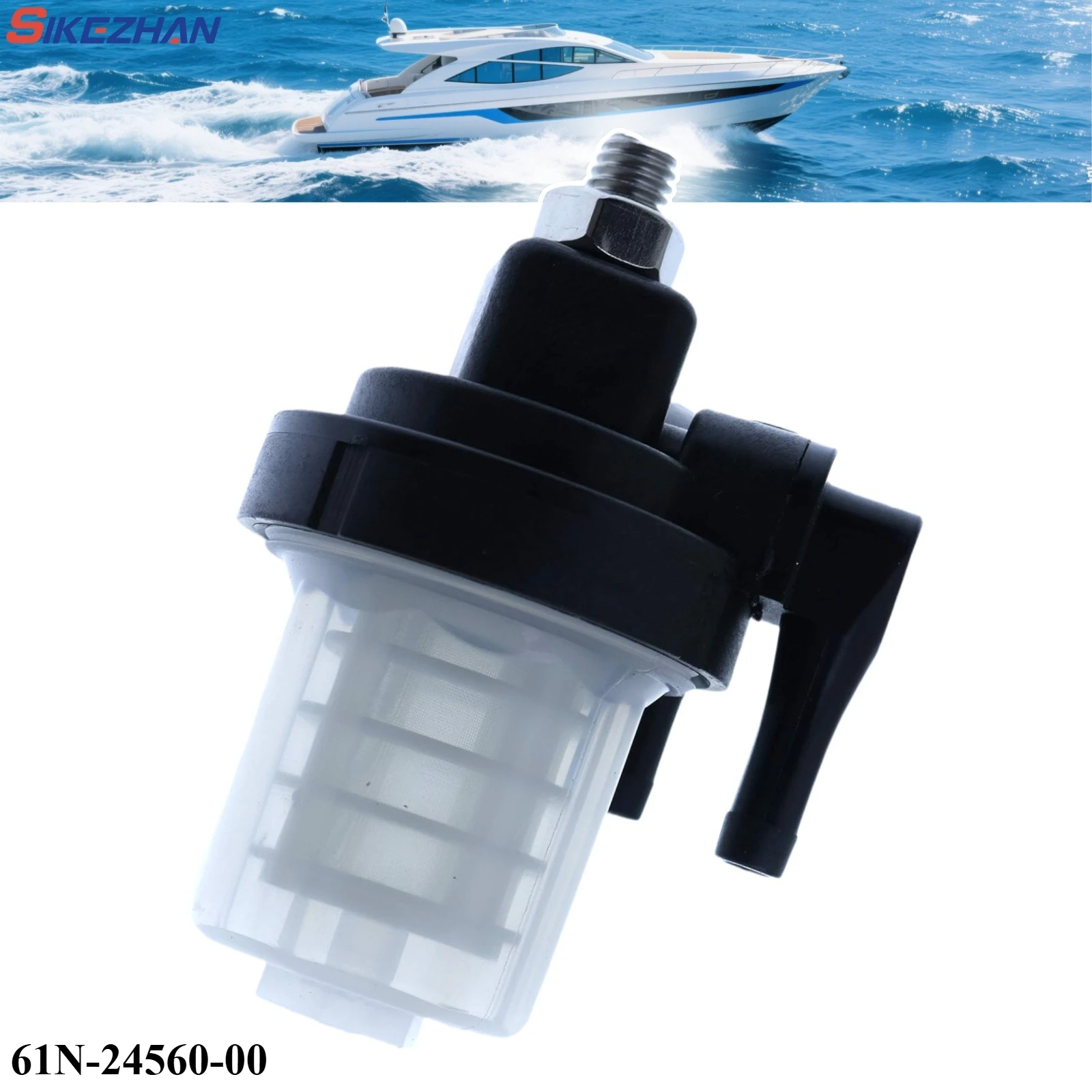Fuel Filter Assy 61N‑24560‑00 Fits For Yamaha Outboard 2 Stroke/4 Stroke 9.9HP 15HP 20HP 25HP 30HP 40HP 55HP 48HP 50HP