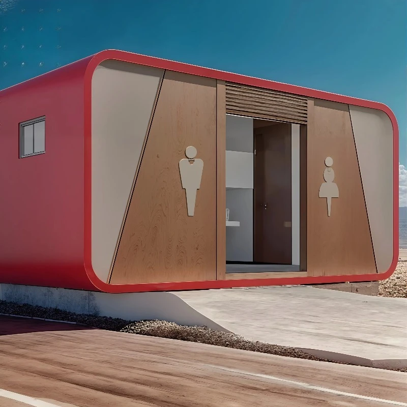 

Portable Outdoor Mobile Bathroom Prefab Steel Sitting Squatting Toilet with Sink for Mobile Living