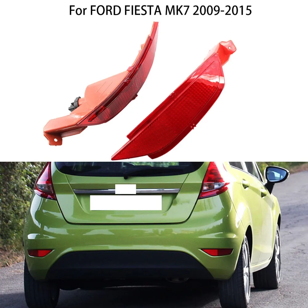 Auto Left Right Car Rear Bumper Reflector Brake Light Tail Lamp For Ford Fiesta Hatchback 2009 2010 2011 2012 2013 2014 2015