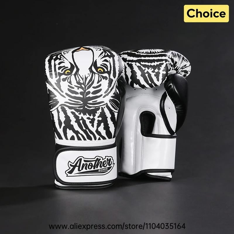 4-16 OZ PU Muay Thai Kickbox-Handschuhe Tiger Schlagpolster Komfortable Gepolsterte Sparring-Trainingshandschuhe für Kampfsport Fitness