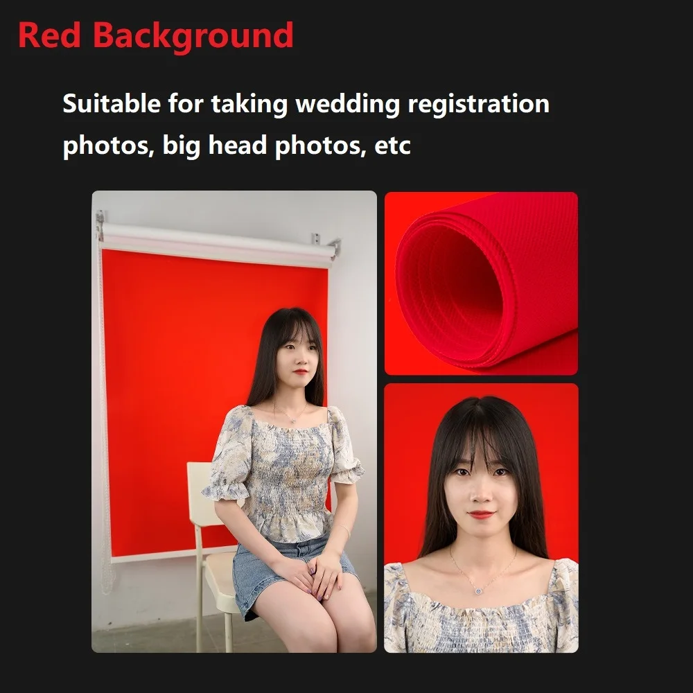 Selens Photography ID Photo Background Axis Red Blue Registration Backdrop Cloth For ID Wedding Interview Photo Shooting
