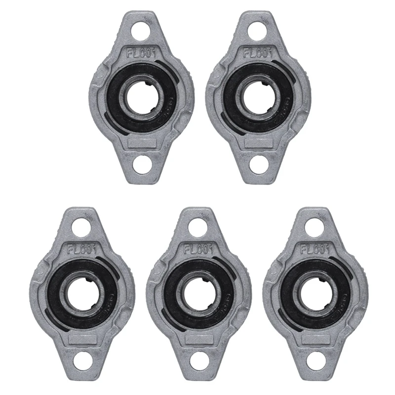 5X FL001 Zinc Alloy 12Mm Bore Self Aligning Pillow Block Bearing Flange