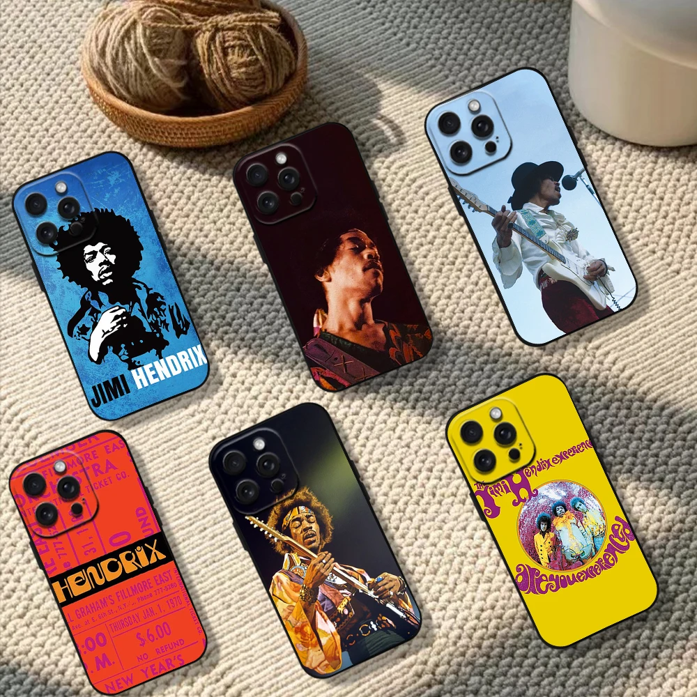 Singer J-Jimi Woodstoc H-Hendrix Phone Case For Samsung S23 S22 ULTRA A22 A71 Black Soft Silicone Cover