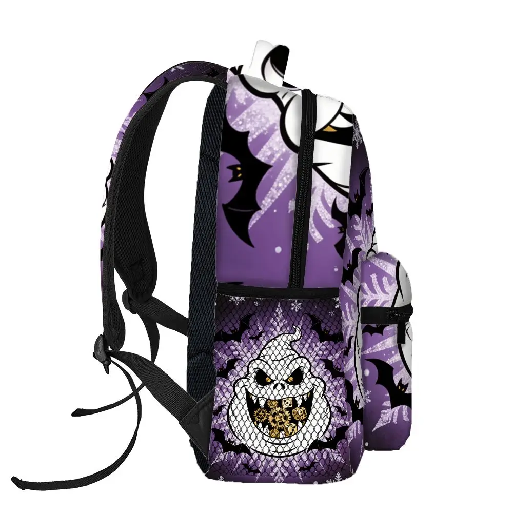 1 peça mochila unissex com estampa de desenho animado Disney Oogie Boogie com alças ajustáveis e fecho de zíper
