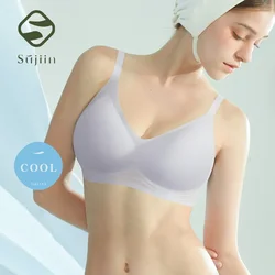 SUJIIN Wireless Push-up Smoothing Bras for Women Comfort Anti-sagging Bra Padded Summer Thin Cooling Seamless Bralette Woman