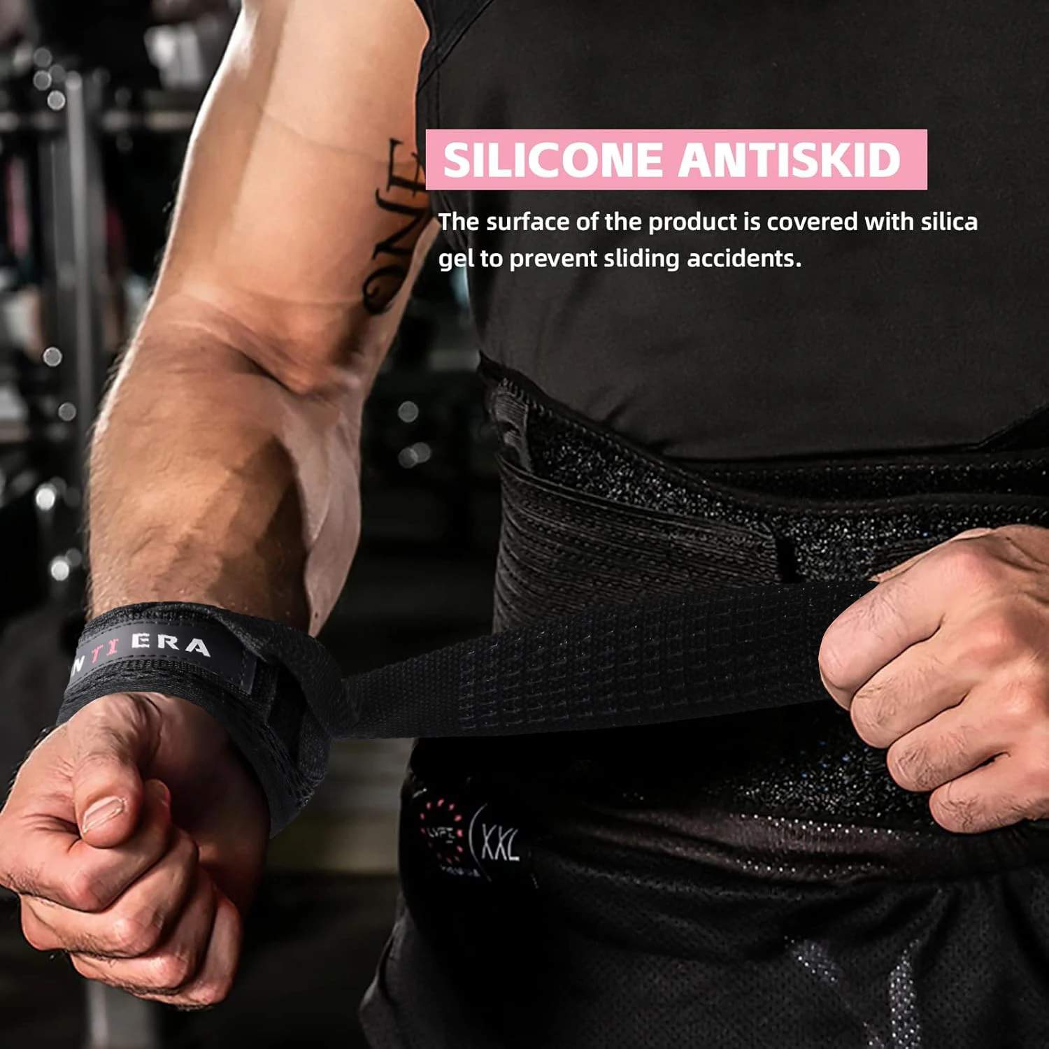 Neues 3-in-1 Fitness-Hilfsmittel-Set, inklusive Stützgurt, Knöchelbandage, Handgelenkband, unverzichtbar für das Training, praktisches Design. – Detail 7