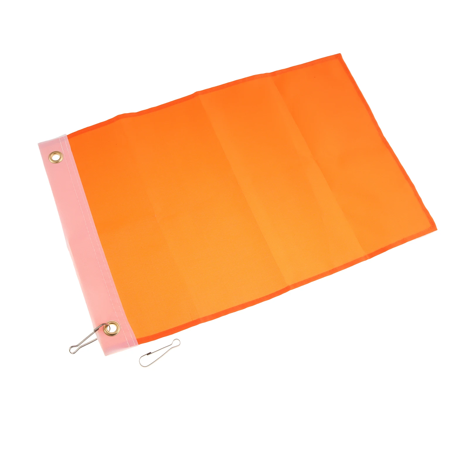 1Pc Heavy Duty Orange Safety Flag 12x18 Inch 210D 4 Rows Stitching Fly Ends Attention Safety Flags for Decoration Gift Boat