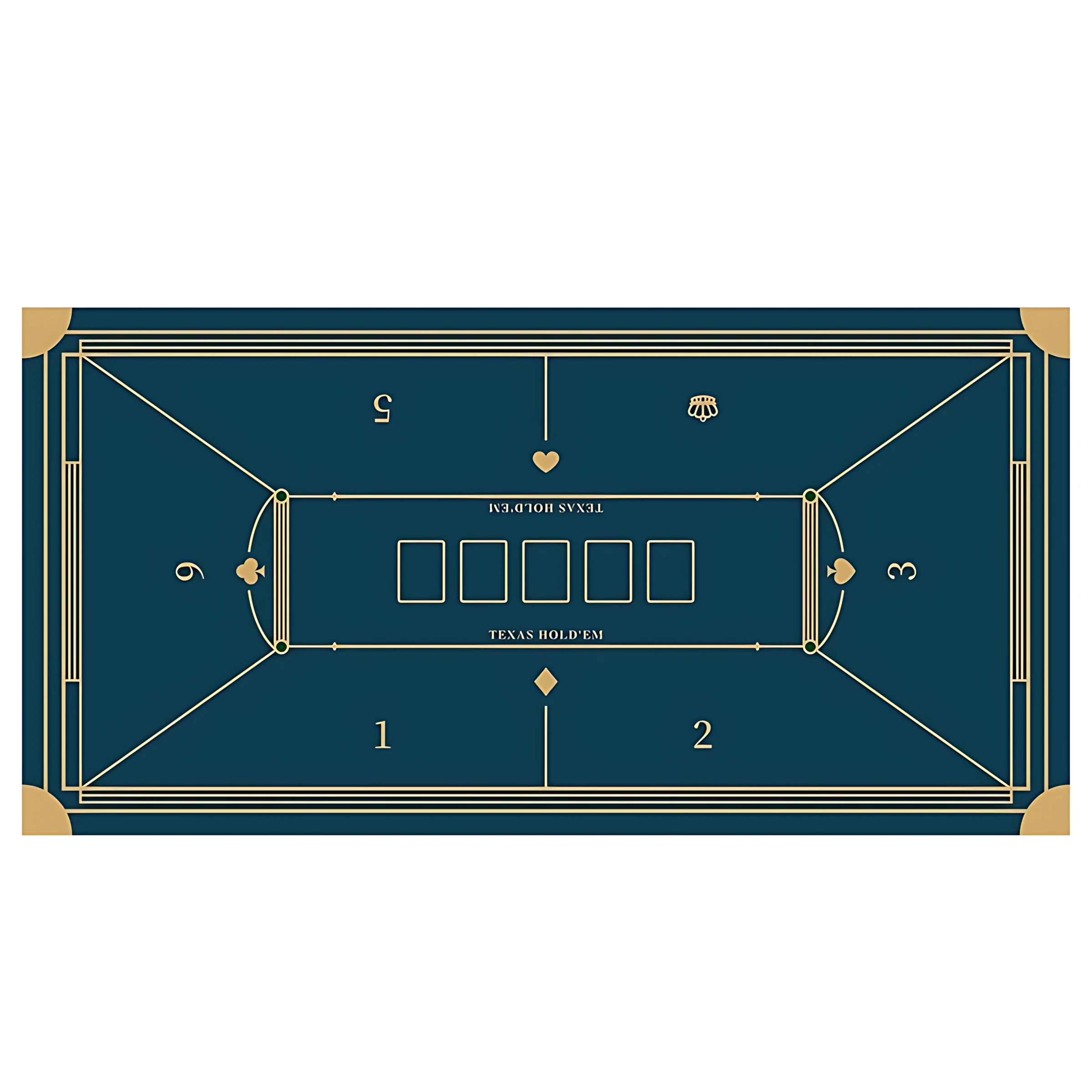 120-×-60-センチメートル特別なデザインテキサスホールデムポーカーゲームテーブルマットパーティーサイレントと滑り止めゴムポーカーマットエンターテイメントアクセサリー