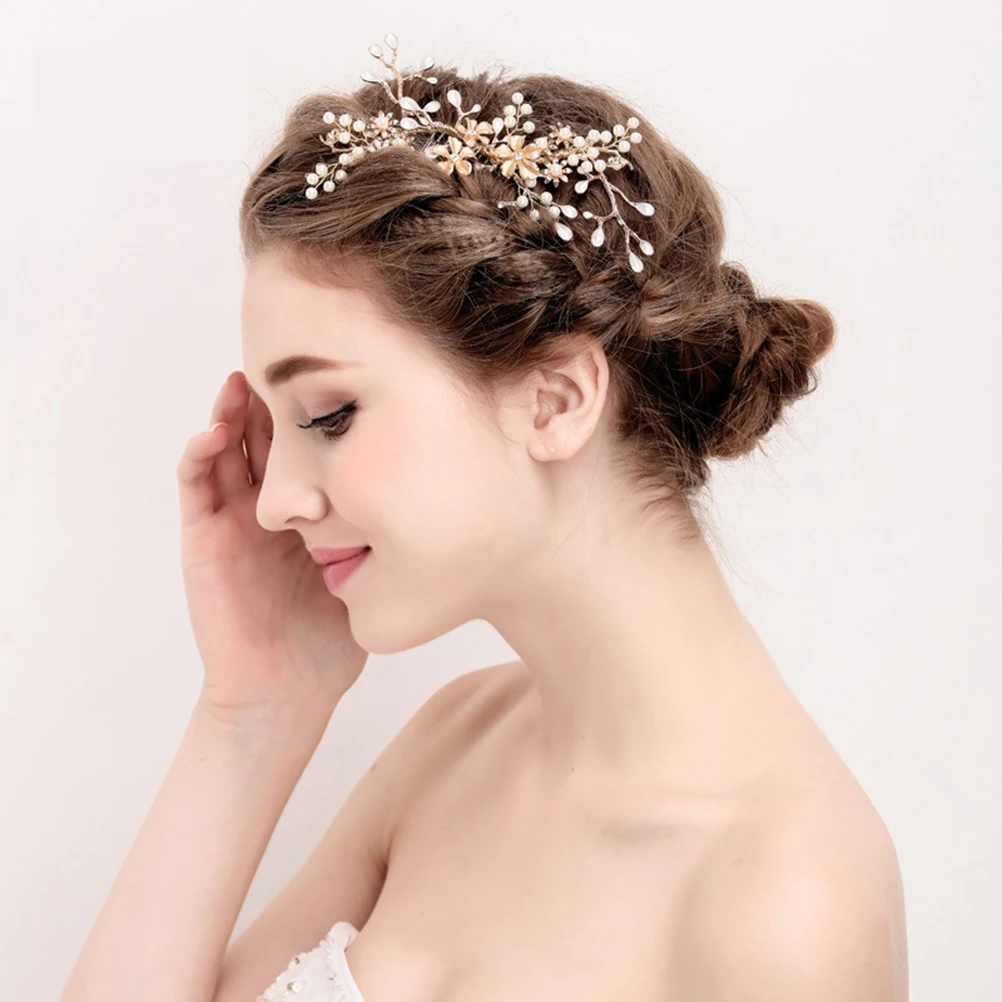 

Pearl Hairpin Comb Elegant Accessories for Women Wedding Party Bridal Hairstyle Decorations Pearl Flower Clip Combs