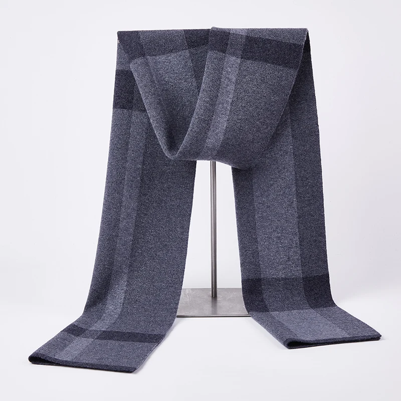 2024 New Luxury Winter Warm Plaid Scarf Men Women Cashmere Scarves Casual 100% Wool Scarfs Man Business shawls Pashmina