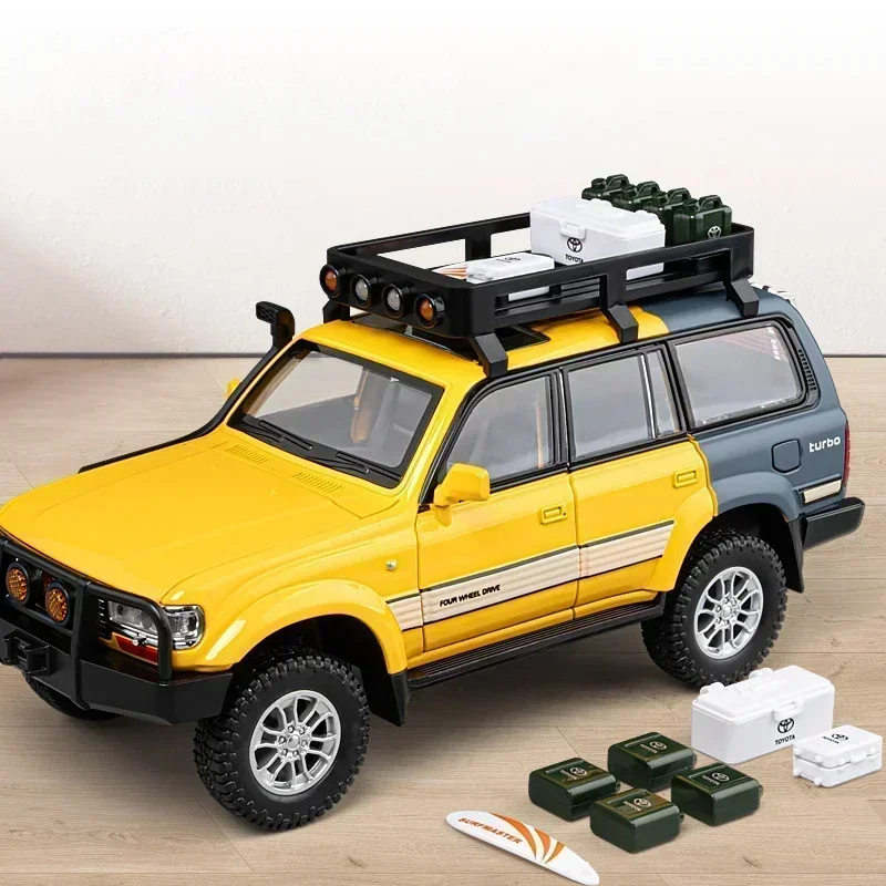 1:24 Land Cruiser LC80 SUV Legering Diecast Model Terreinwagen Verzamelen Hobby Model Ornamenten Cadeau Voor Vriend Jongen Display