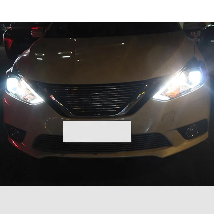 Koplamp montage gemodificeerde LED racing dagrijverlichting streamer knipperlichten lens koplampen Voor Nissan Sylphy 2013-2016