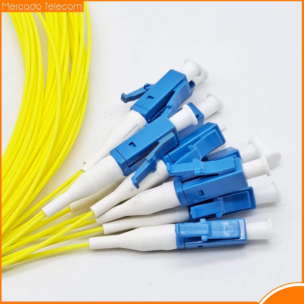 50 Pcs/lot Simplex LC/UPC 9/125 Single Mode Fiber Optic Pigtail, 0.9 mm PVC Outer Jacket 1.5M