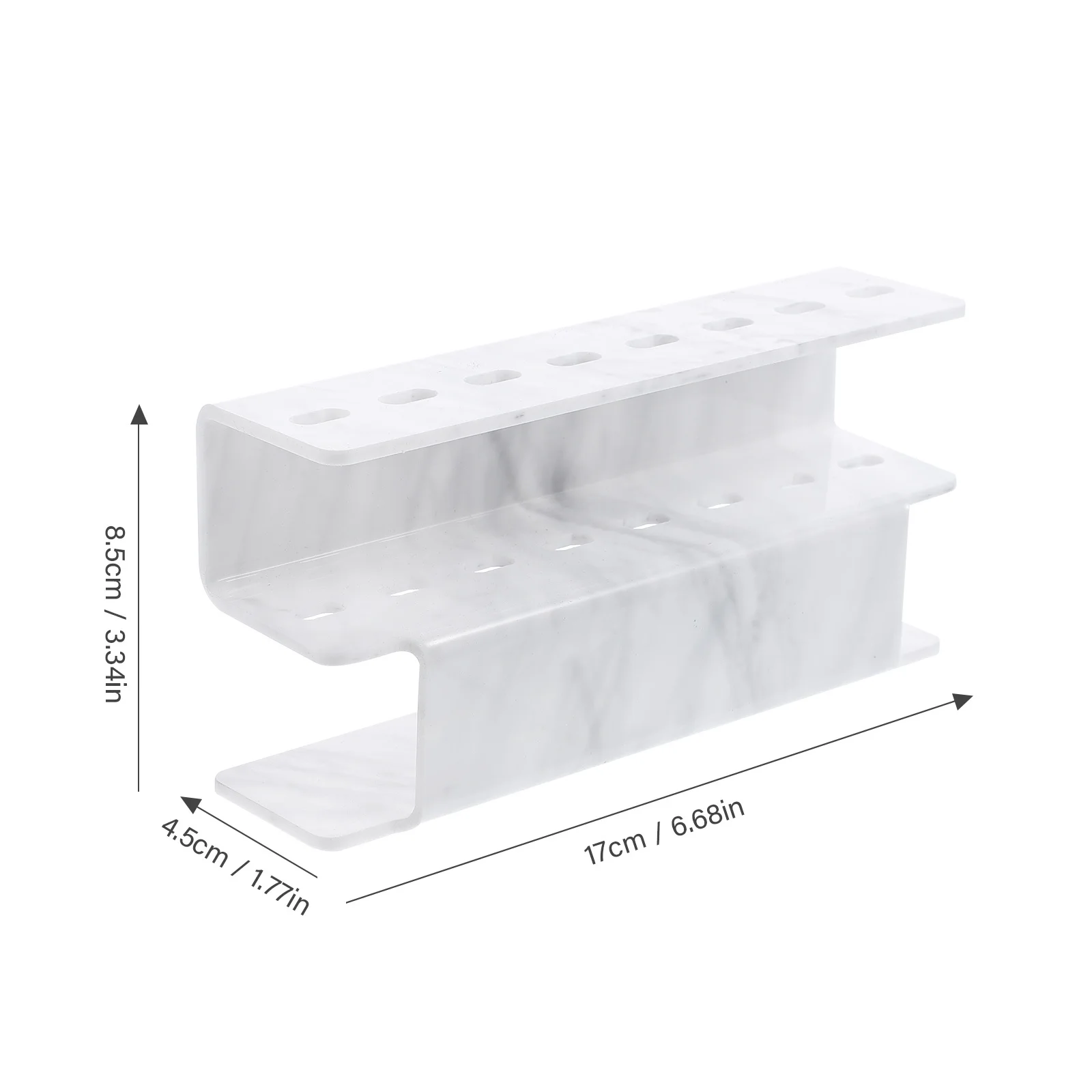 8-Hole Acrylic Tweezers Storage Rack Marble Design Eyelash Tweezers Holder Makeup Brush Organizer Display Stand