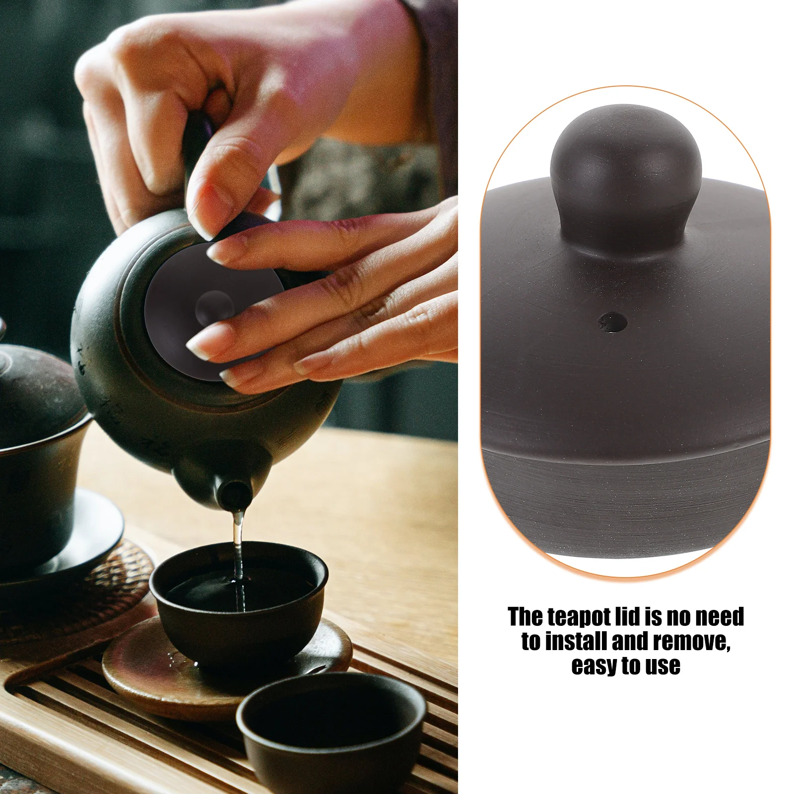 

Teapot Lid Replacement Delicate Design Smooth Edges Fine Texture Long Service Liquid Leakage Home Supply