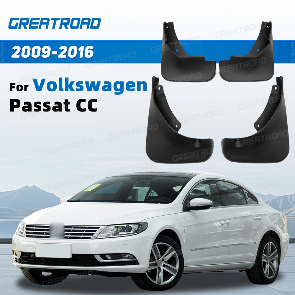 4Pcs Splash Guard Set For VW Passat CC 2009-2016 2012 2013 2014 2015 Car Mud Flaps Fender Guards Easy Install Auto Accessories