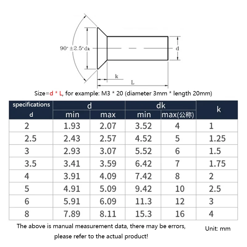 2/50pcs GB869 Purple Copper Countersunk Flat Head Solid Rivets DIN661 Solid Copper Rivets M2 M2.5 M3 M4 M5 M6 M8
