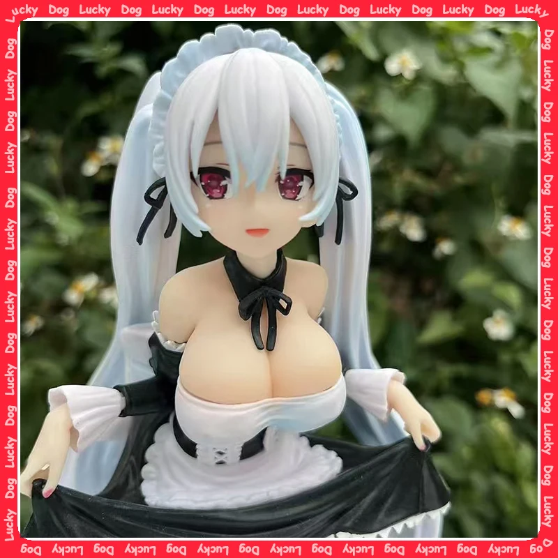 

25cm KD colle Yui Minamoto Maid Anime Kawaii Girl PVC Action Figure Adults Collection cute model Toy doll Gifts