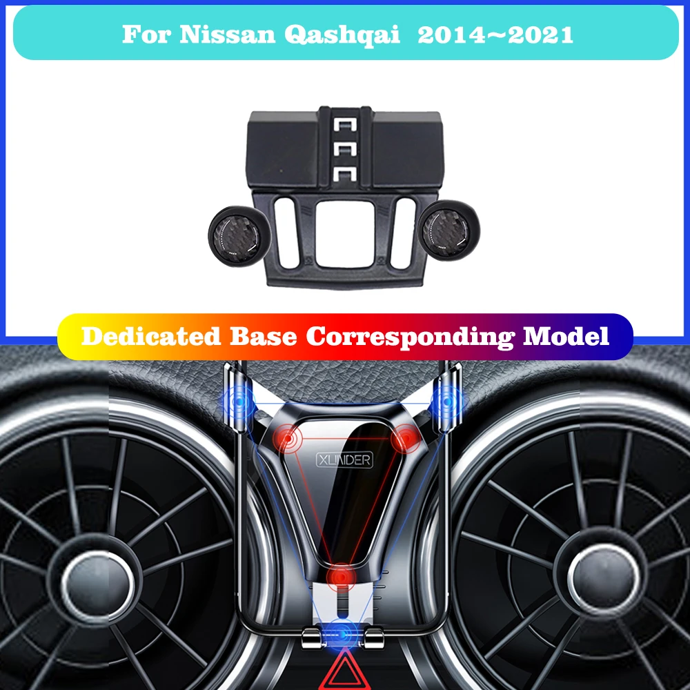 Car Mobile Phone Holder for Nissan Qashqai J11 2014~2020 2021 GPS Wireless Charging Bracket Rotatable Support Auto Accessories
