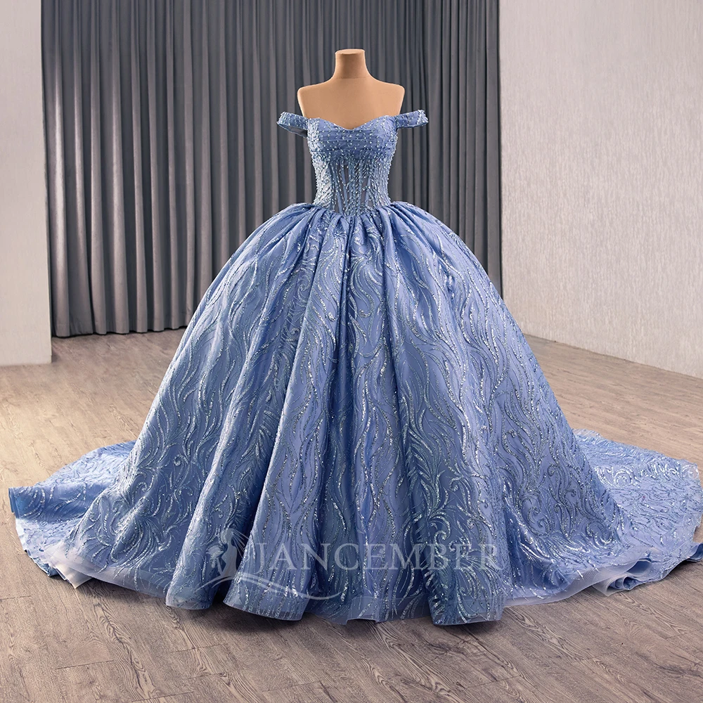 Maßgeschneidertes blaues Quinc – Embroidery Organza Bewertung und Preis