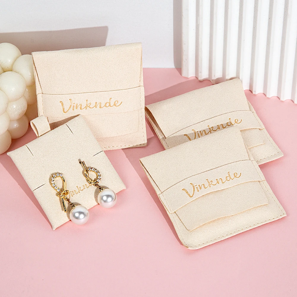 

Сумка с клапаном для ювелирных изделий из микрофибры с логотипом и вставкой для карточек, серьги-гвоздики, ожерелье, упаковочные сумки, свадебный подарок, дисплей ювелирных изделий