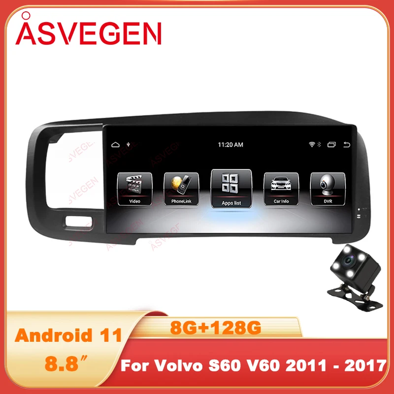 

Android 11 Car Multimedia Radio For Volvo S60 V60 2011 - 2017 Navigation GPS Video Autoradio Player Audio Stereo Carplay Screen