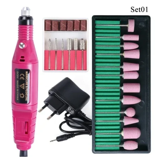 المهنية آلة حفر الأظافر الكهربائية ل مانيكير قاطعة المطحنة مجموعة ملفات الأظافر لقم الثقب أدوات مزيل طلاء الأظافر هلام