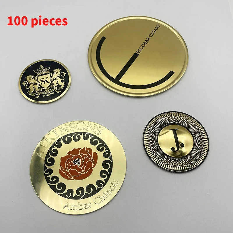 

10 0.Zhang.Custom.Custom high quality 3d embossed engraved plates metal round plaques aluminum private labels