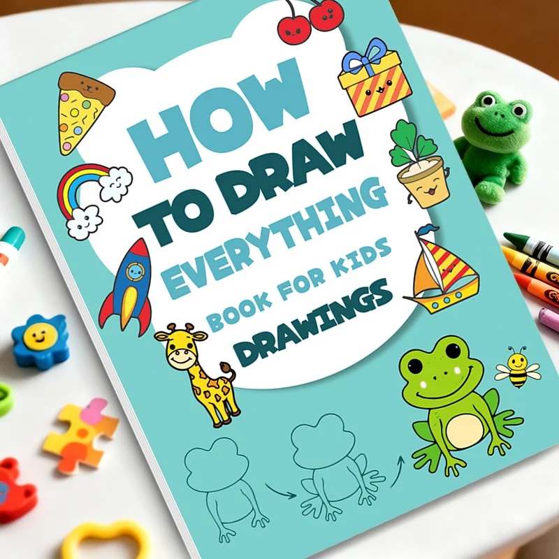 

4 Steps To Complete Drawing Fun Activity Drawing Book Animals Food Daily Life Theme How To Learn Painting Book 96 Cute Patterns
