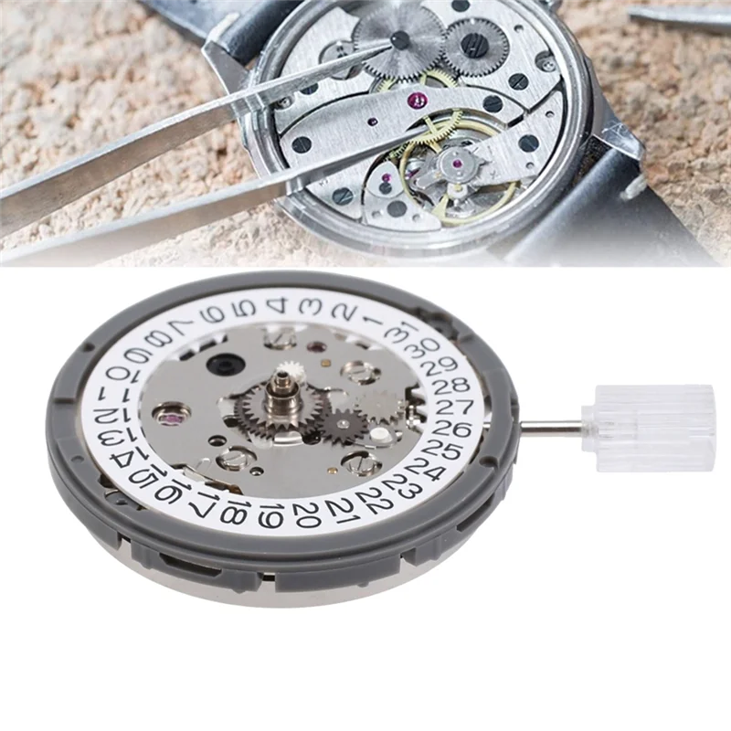 Mouvement automatique de montre, calendrier à 3 chiffres, mouvement de haute précision, accessoires de montre, Gstuff, NH34, NH34A