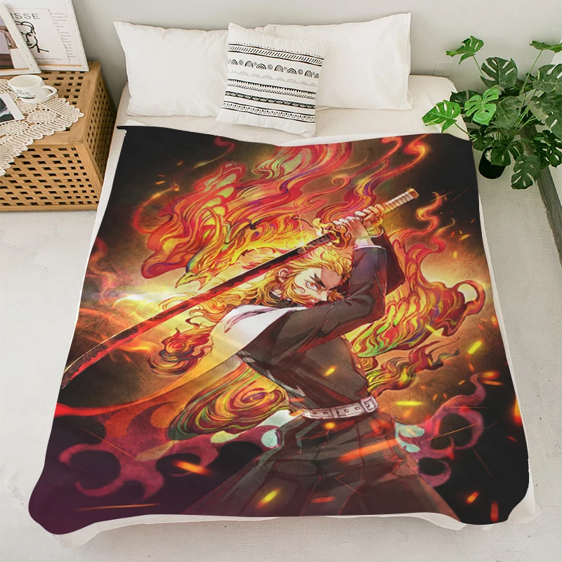 

Camping Blanket Winter Blanket S-Demon Slayers Winter King Size Blanket Warm Knee Bed Fleece Custom Nap Blanket Anime Blanket