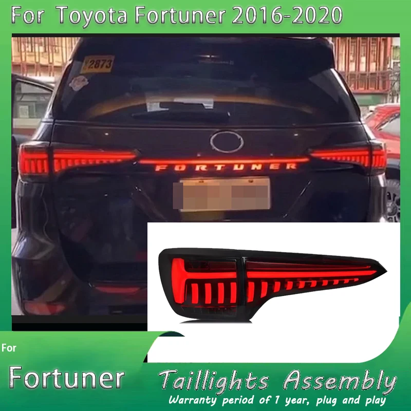 

Стайлинг для Toyota Fortuner: задние фонари 2016-2020 в стиле Audi, динамические светодиодные задние фонари с функцией ДХО, автоаксессуары