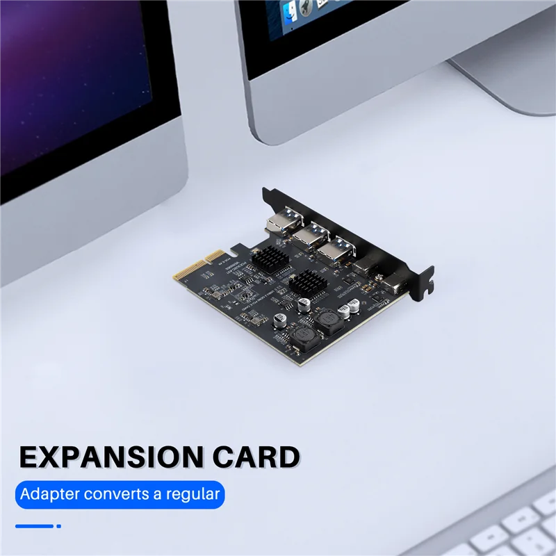 

Карта расширения USB3.2 GEN2 10 Гбит/с PCI-E 4X, портативная плата TYPE-C Type-A с двойным чипом