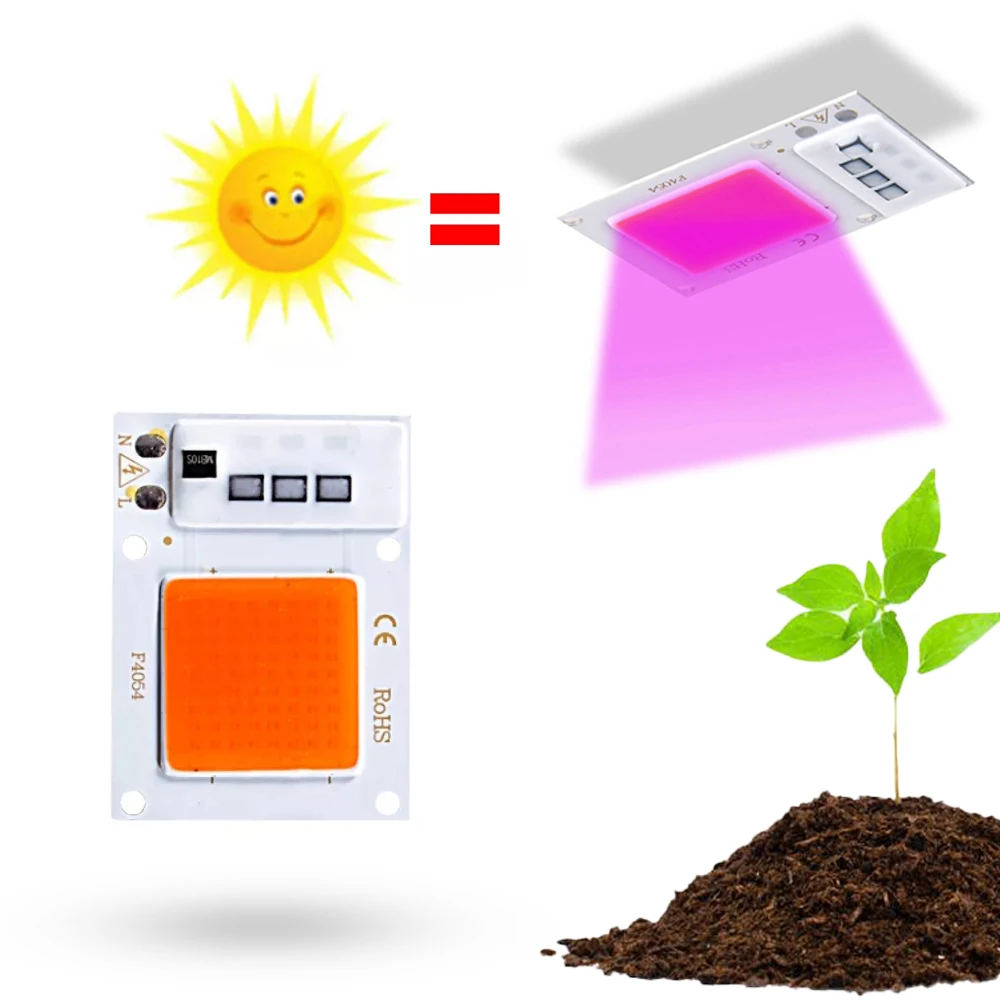 LED Chip Full Spectrum Led Grow Chip 10W 20W 30W A220V COB Chip DIY Smart IC No Need Driver For Vegetable and flower fill light