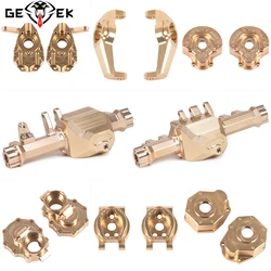 CNC Brass Weight Set Portal Axle Housing Diff Cover Knuckles for 1/10 RC Crawler TRX4 Bronco Defender Sport F150 TRX6 G63 Parts