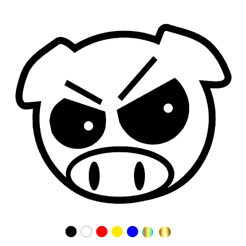 

CS-10562# Various Sizes Vinyl Decal PIG JDM Angry контур Car Sticker Waterproof Auto Decors on Truck Bumper Rear Window