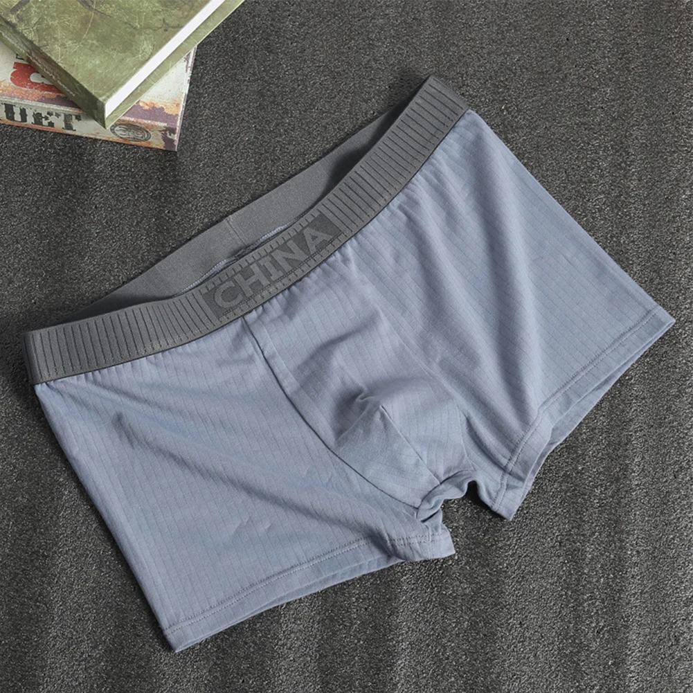 Men's Threaded Briefs Low Rise Underwear Trunks Shorts Bulge Pouch Underpants Male Breathable Lingerie Ultra-Thin Panties