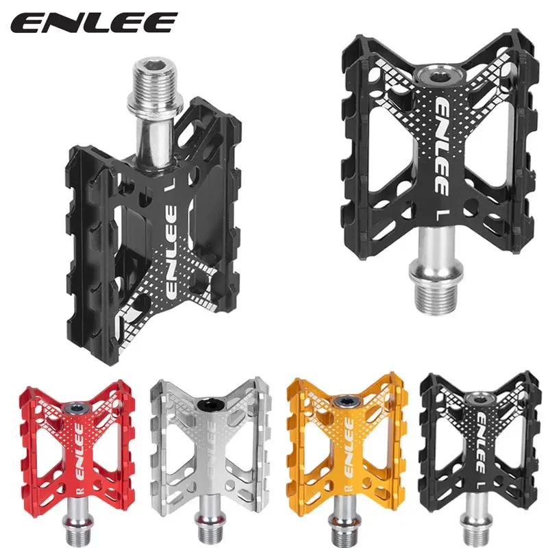 

ENLEE New Pedal Aluminum Alloy Pedal Mountain Road Bike Bearing Pedal Folding Bicycle Cycling Accessories