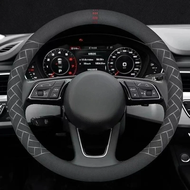 

Universal Big Truck Lorry Bus Suede Steering Wheel Cover 36-50CM For Dongfeng SANY SCANIA IVECO ISUZU Volvo MAN Renault DAF Hino