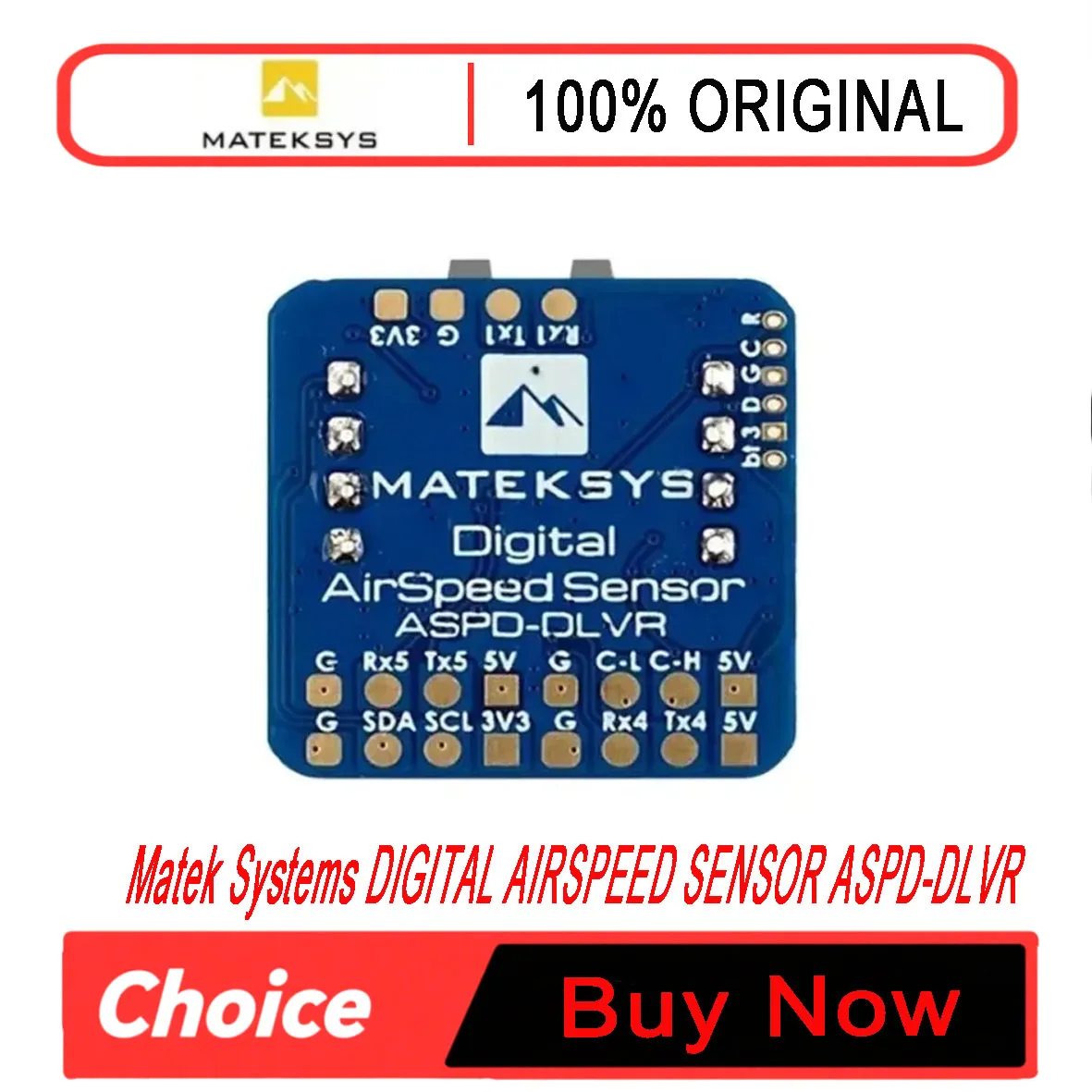 MATEK System DIGITAL FLIGHT SPEED SENSOR ASPD-DLVR ArduPilot AP_Periph F405/F303 CAN node 4.5~5.5V for RC FPV Racing Drone