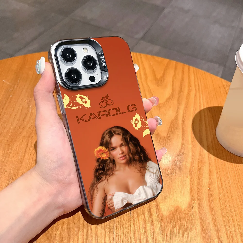 Colombian singer Karol G phone case FUNDA for iPhone 12 11 13 14 15 16 17Max Pro Plus Mini Color Protective Case